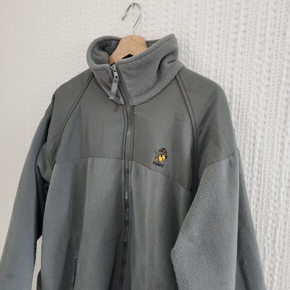 Vintage Rothco Fleece US Military USMC Embroidered Jacket Men's Size Large - Picture 6 of 16